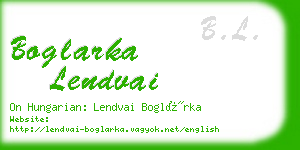 boglarka lendvai business card